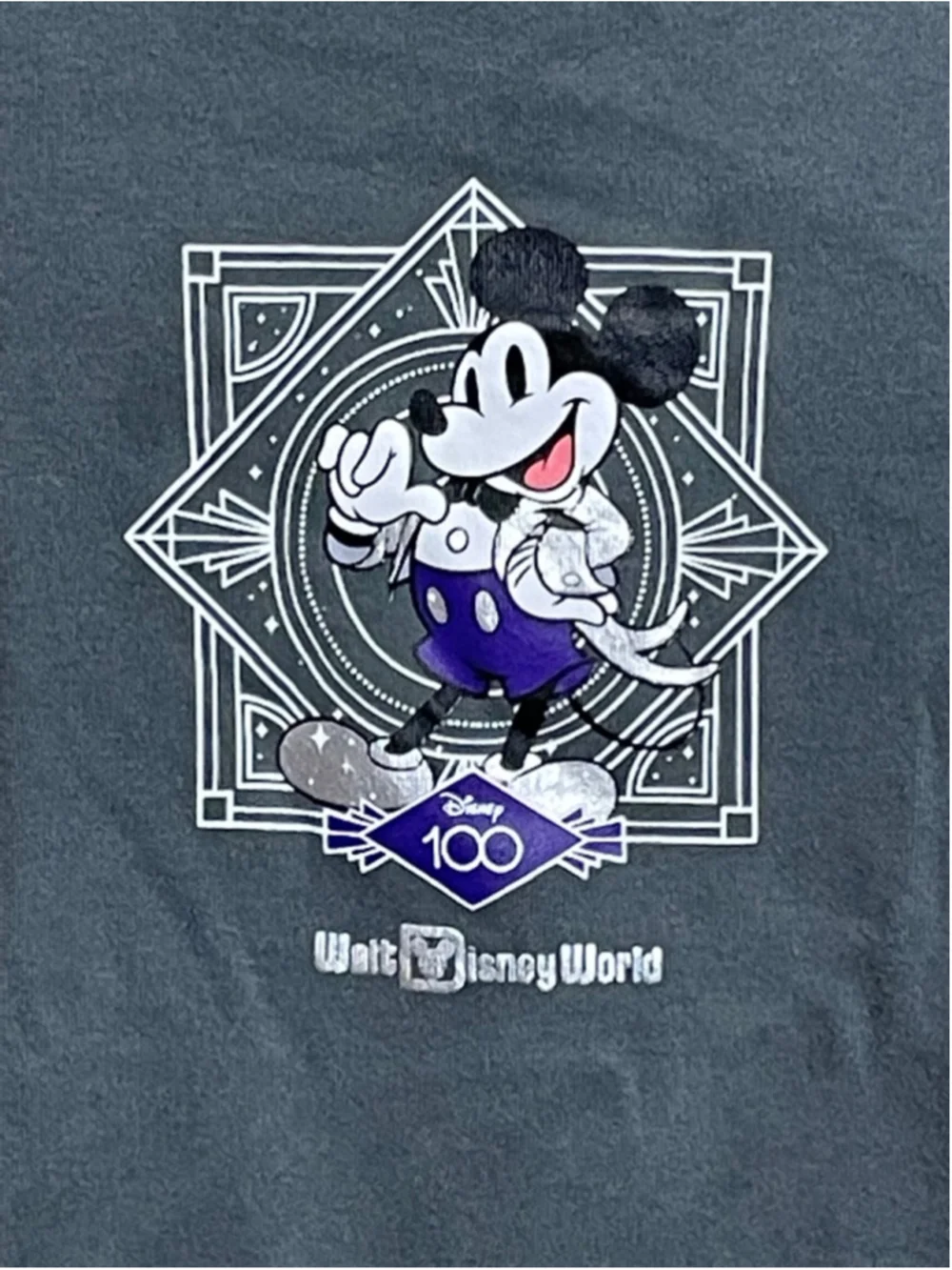 Disney baby 100 years of magic Gray Mickey Mouse Bodysuit 6-9 Months